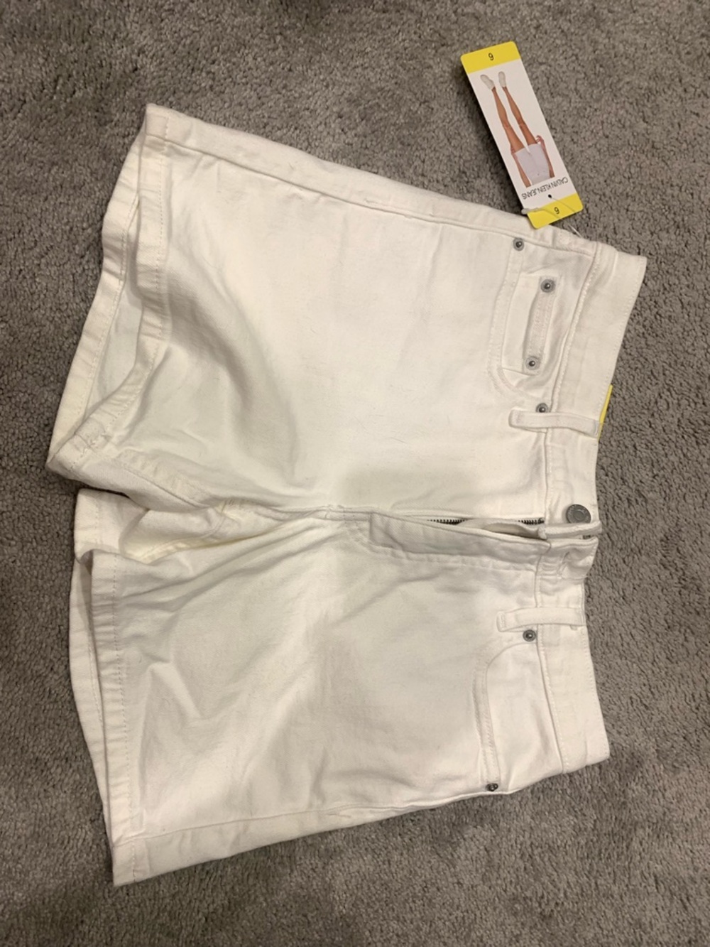 Calvin Klein Jeans White High-Rise Shorts